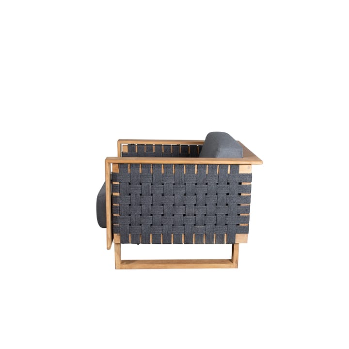 Angle loungestol, Dark grey, teak Cane-line