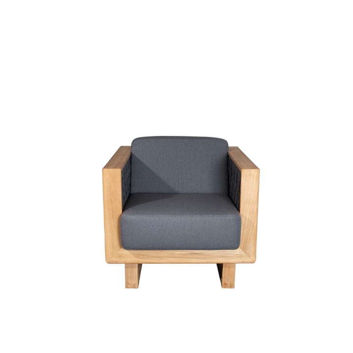 Angle loungestol, Dark grey, teak Cane-line