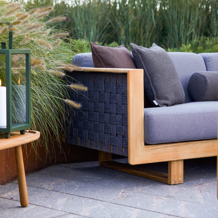 Angle loungestol, Dark grey, teak Cane-line