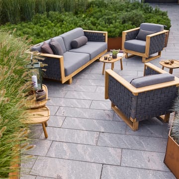 Angle loungestol - Dark grey, teak - Cane-line