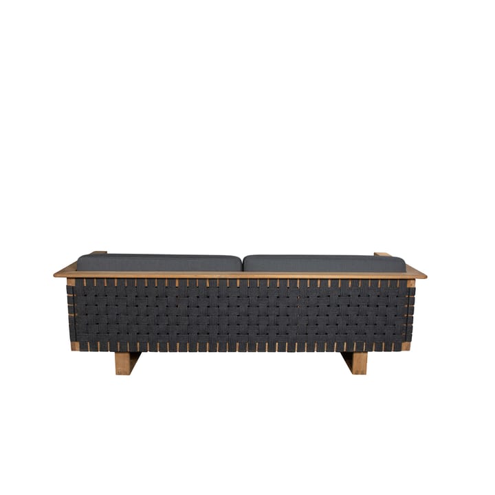 Angle Sofa 3-personers, Dark grey, teak Cane-line
