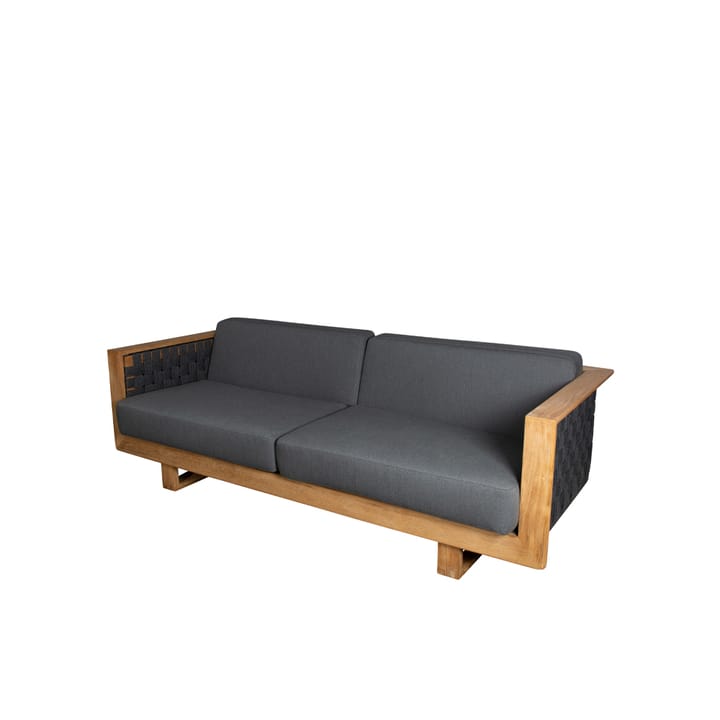 Angle Sofa 3-personers - Dark grey, teak - Cane-line