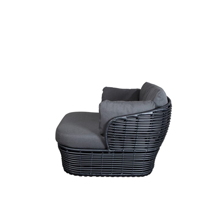 Basket loungestol, Graphite grey, inkl. grå hynder Cane-line