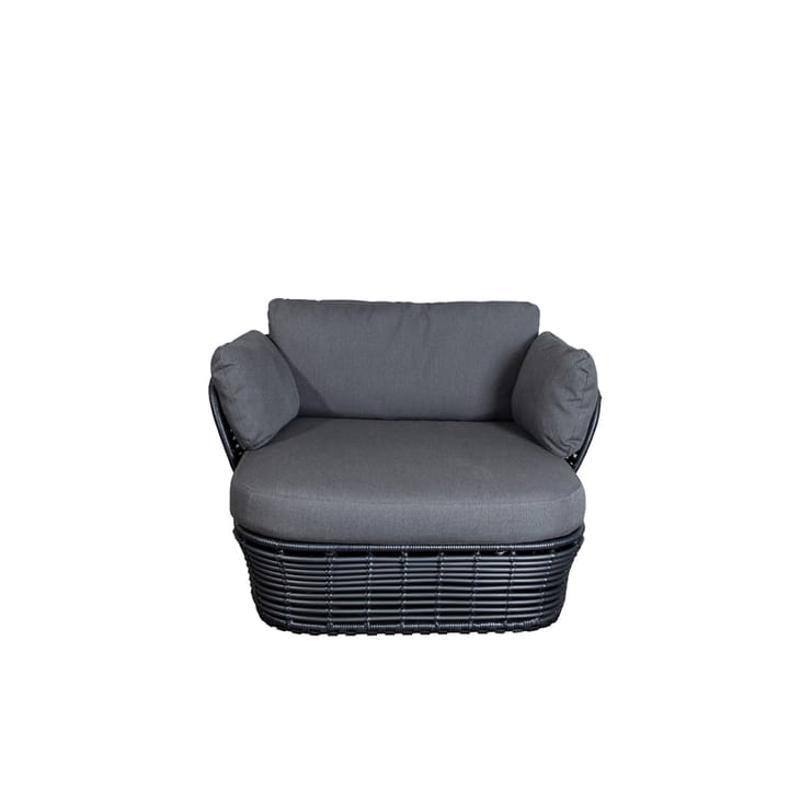 Basket loungestol, Graphite grey, inkl. grå hynder Cane-line