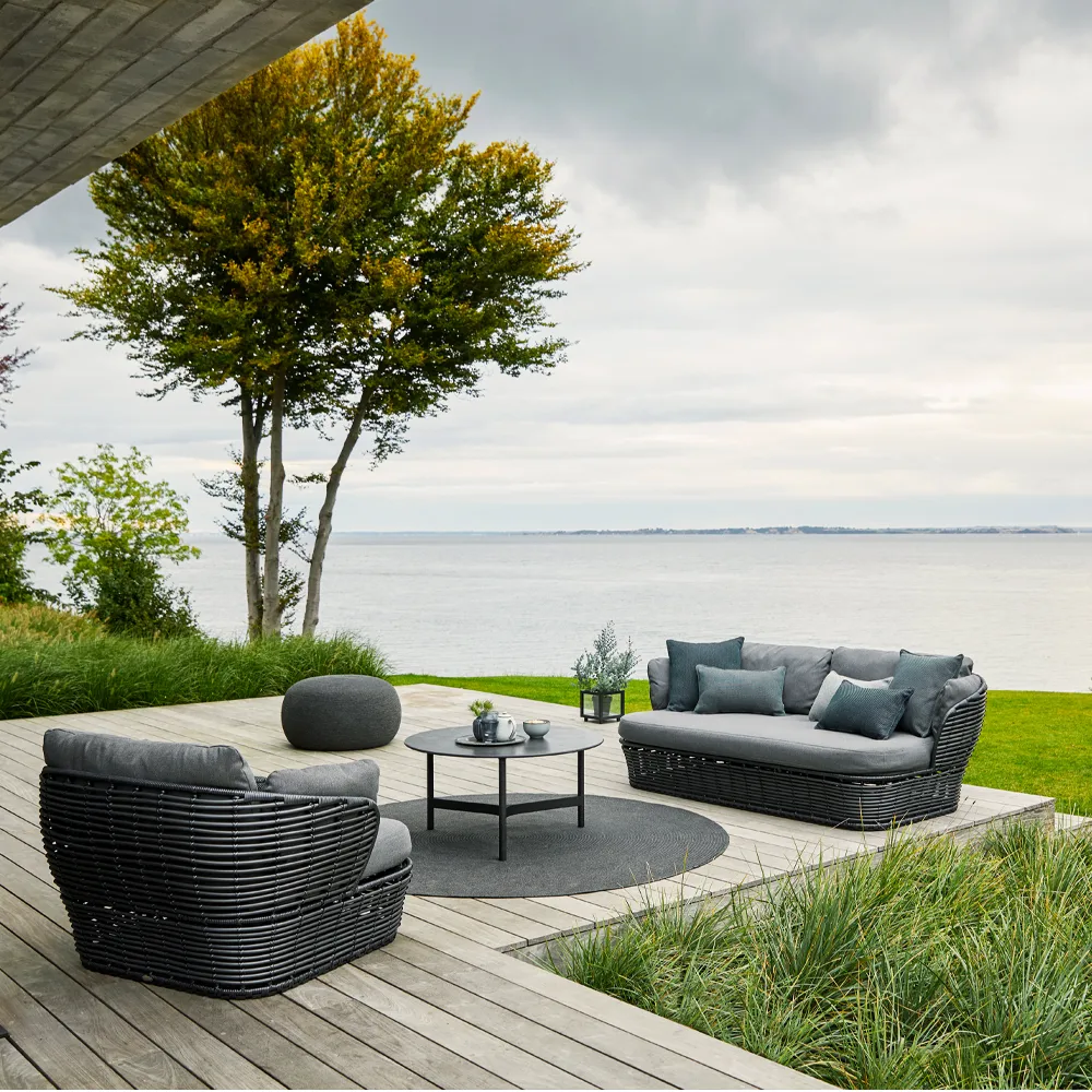 Basket sofa 2-personers, Natural, taupe hynder Cane-line