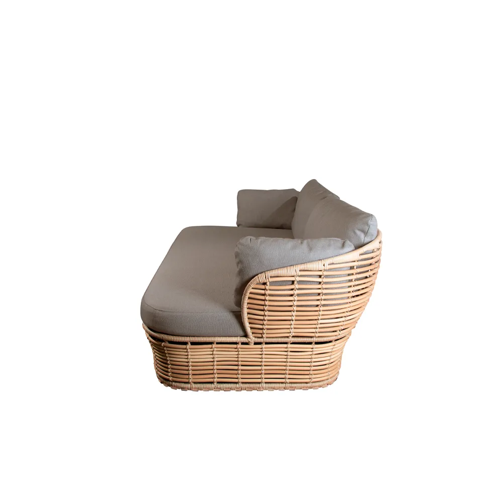 Basket sofa 2-personers, Natural, taupe hynder Cane-line