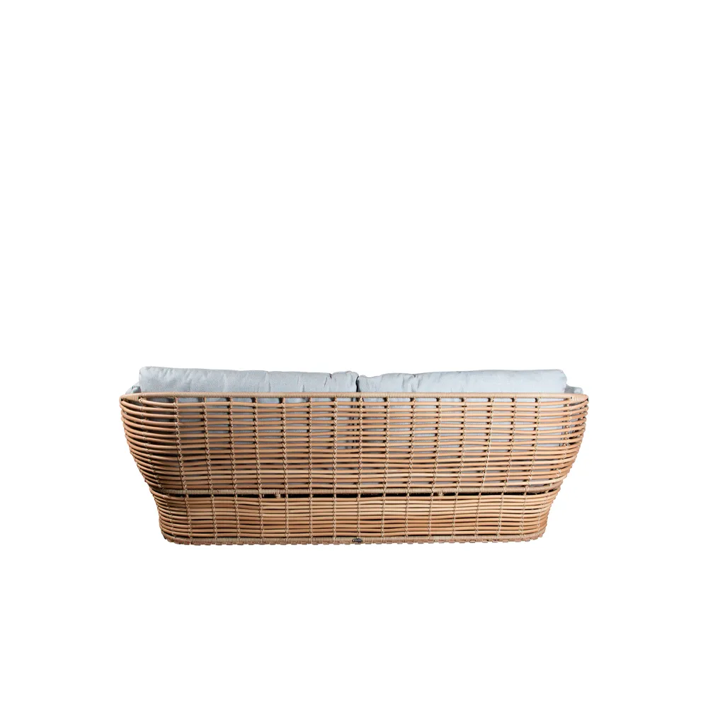 Basket sofa 2-personers, Natural, taupe hynder Cane-line