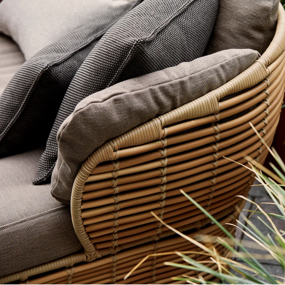 Basket sofa 2-personers, Natural, taupe hynder Cane-line