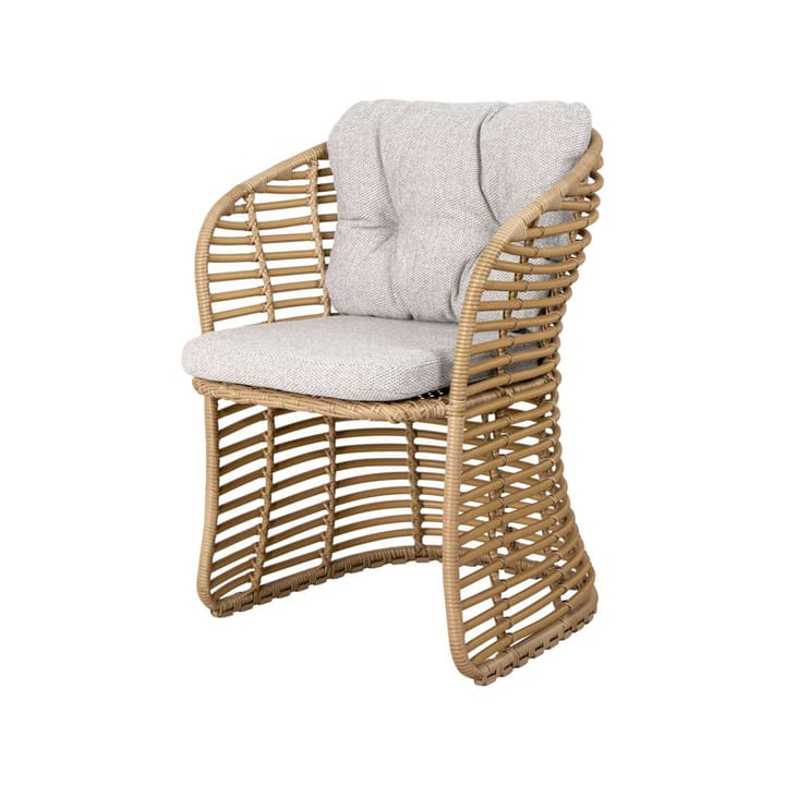 Basket stol med hynde - Cane-Line wove light grey - Cane-line