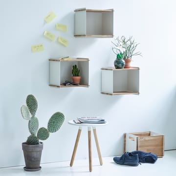 Box Wall opbevaring - White, teak - Cane-line
