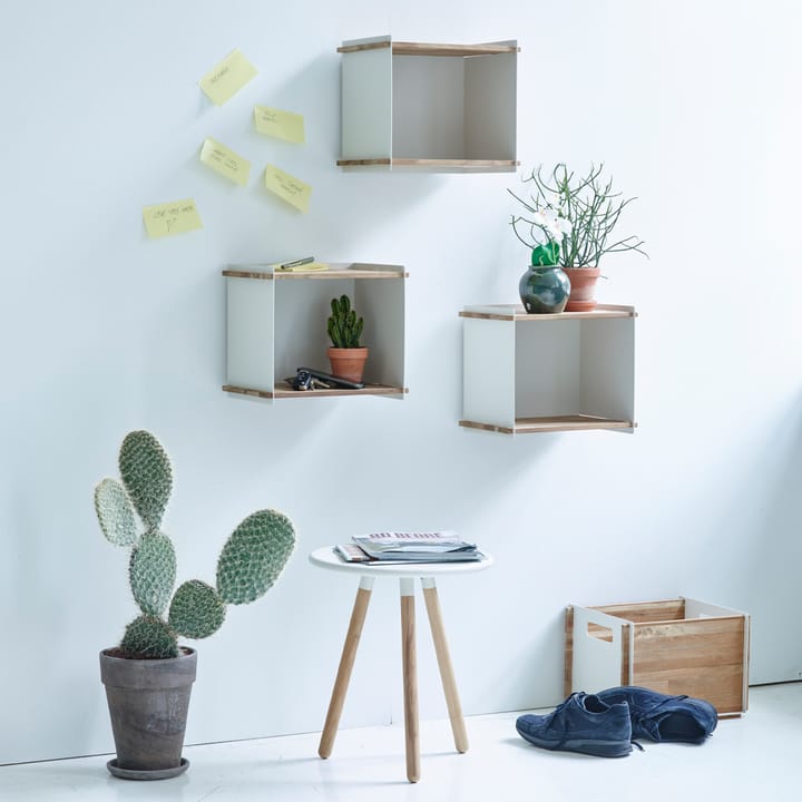 Box Wall opbevaring, White, teak Cane-line