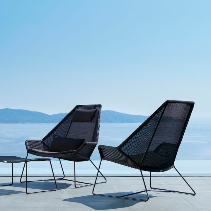 Breeze loungestol høj ryg weave, Black Cane-line