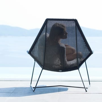 Breeze loungestol høj ryg weave - Black - Cane-line
