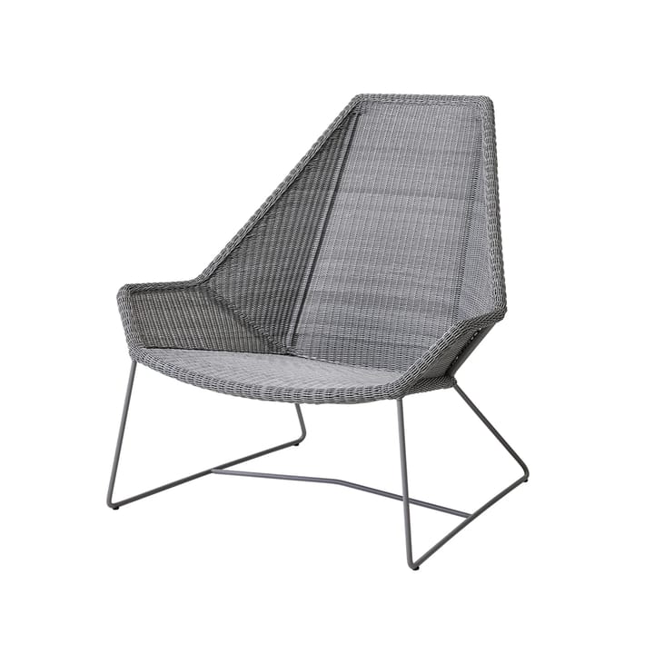 Breeze loungestol høj ryg weave - Light grey - Cane-line