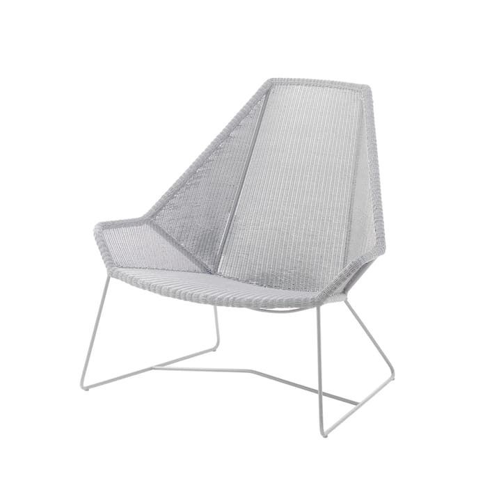 Breeze loungestol høj ryg weave - White grey - Cane-line