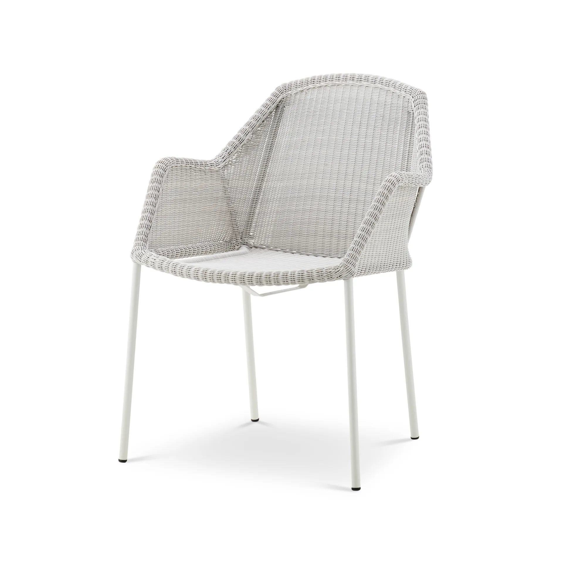 Breeze stabelbar armstol weave, White grey Cane-line