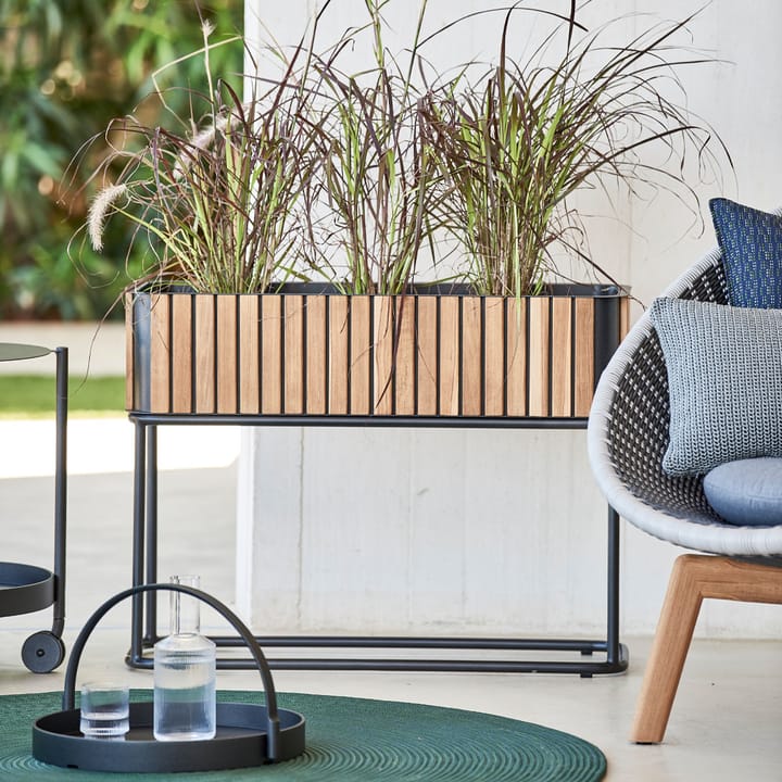 Combine plantekasse, Teak, lava grey Cane-line