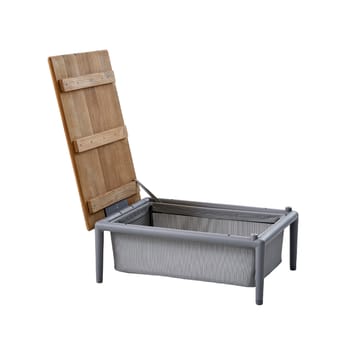 Conic box bord - Light grey, teak - Cane-line