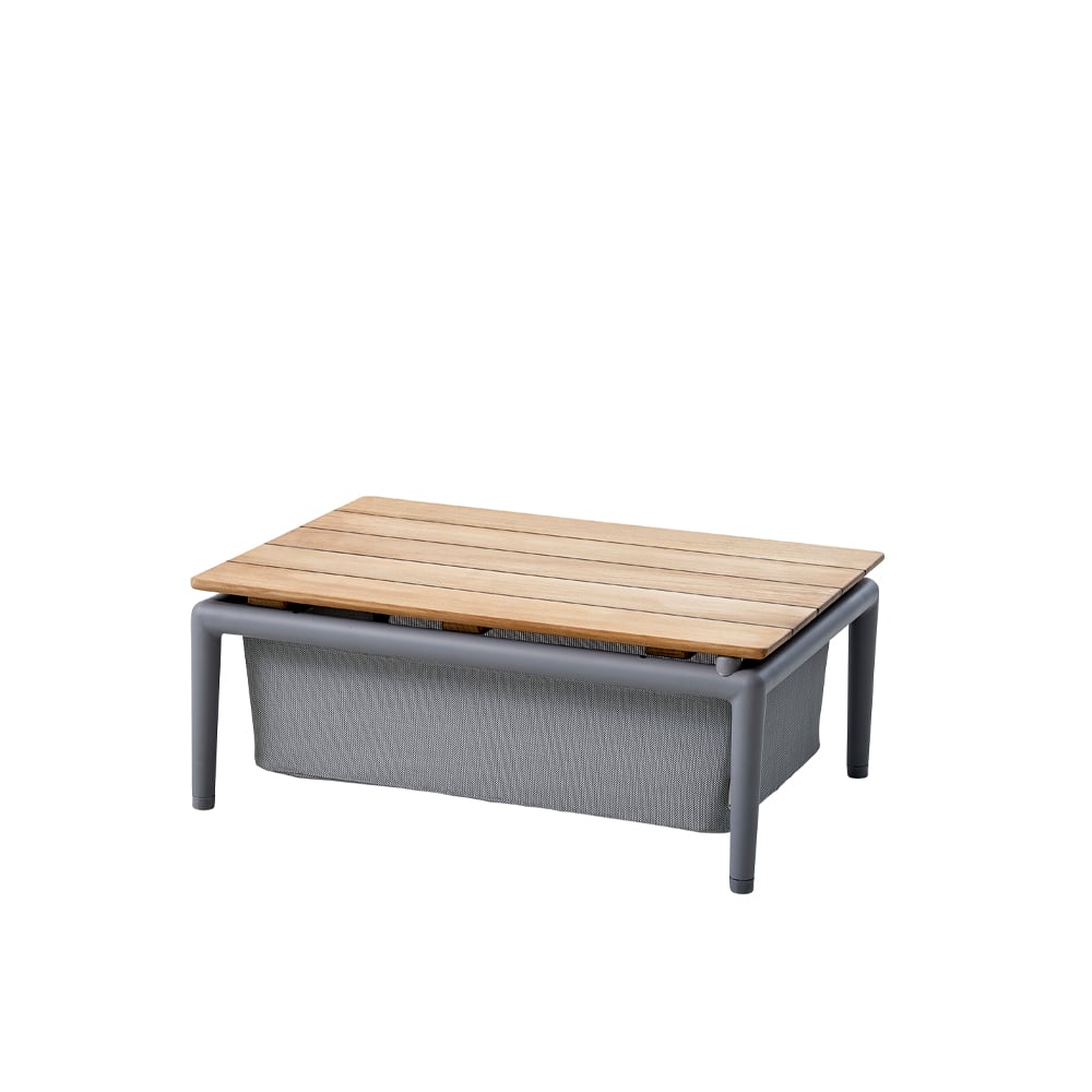 Cane-line Conic box bord Light grey, teak | Skandinavisk Design | Havebord | Grå