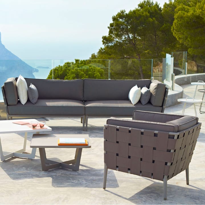 Conic loungestol, Grey, inkl. hynder Cane-line
