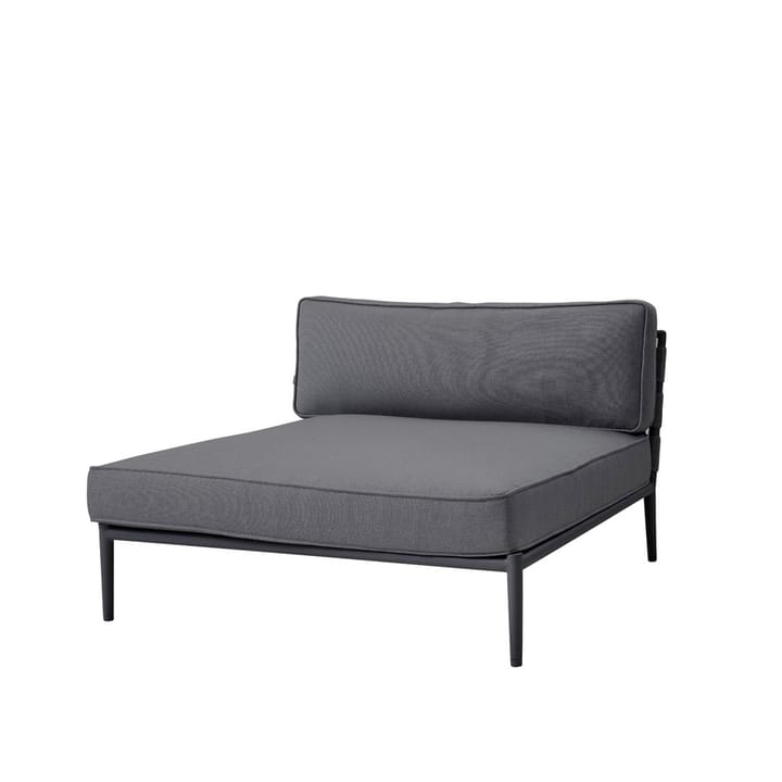 Conic modulsofa - Cane-Line airtouch grey, daybed, inkl. hynder - Cane-line