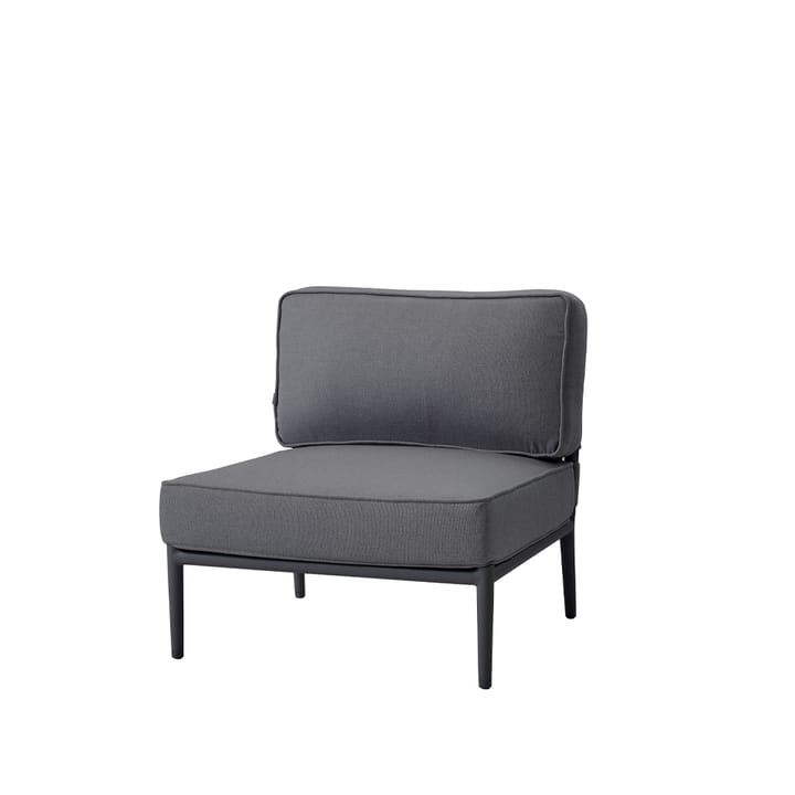 Conic modulsofa - Cane-Line airtouch grey, enkel, inkl. hynder - Cane-line