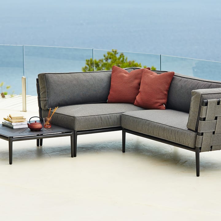 Conic modulsofa, Cane-Line airtouch grey, højre, inkl. hynder Cane-line