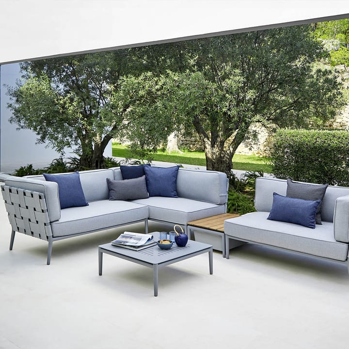 Conic modulsofa, Cane-Line airtouch grey, højre, inkl. hynder Cane-line