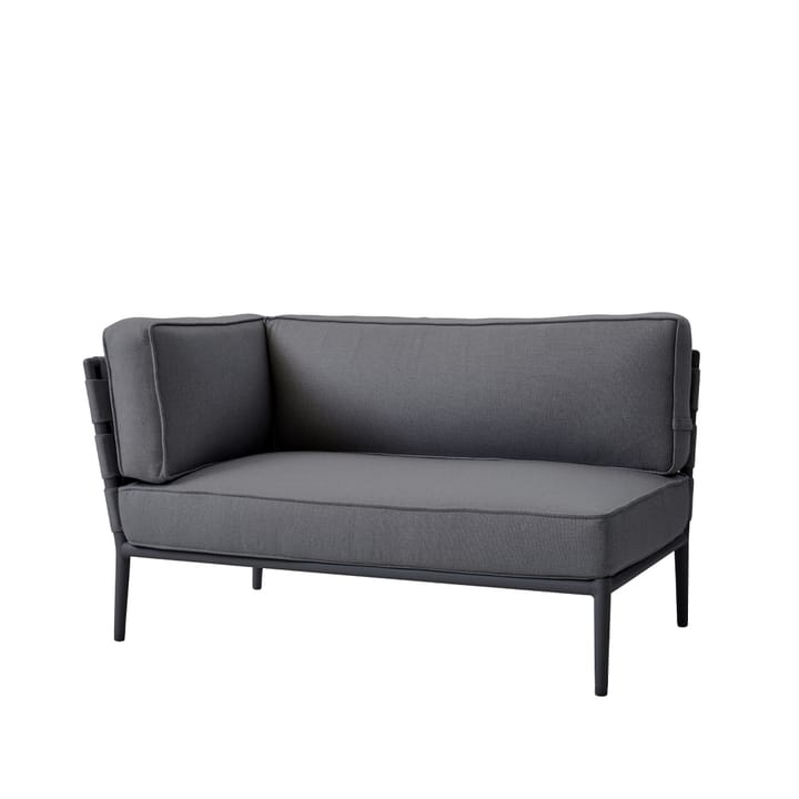 Conic modulsofa - Cane-Line airtouch grey, højre, inkl. hynder - Cane-line