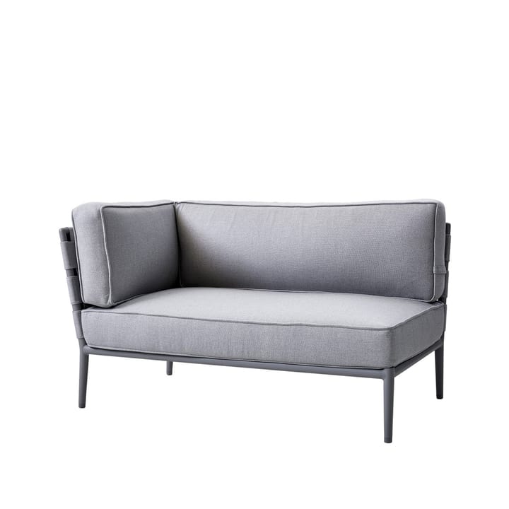 Conic modulsofa - Cane-Line airtouch light grey-højre-inkl. hynder - Cane-line