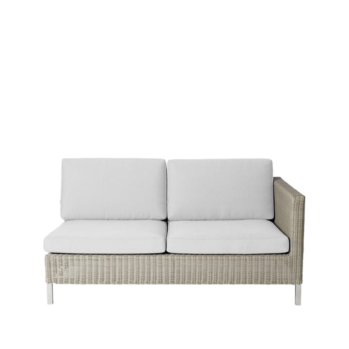 Connect modulsofa - 2-personers taupe, venstre, hvide hynder - Cane-line