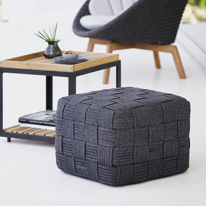 Cube skammel, Dark grey Cane-line