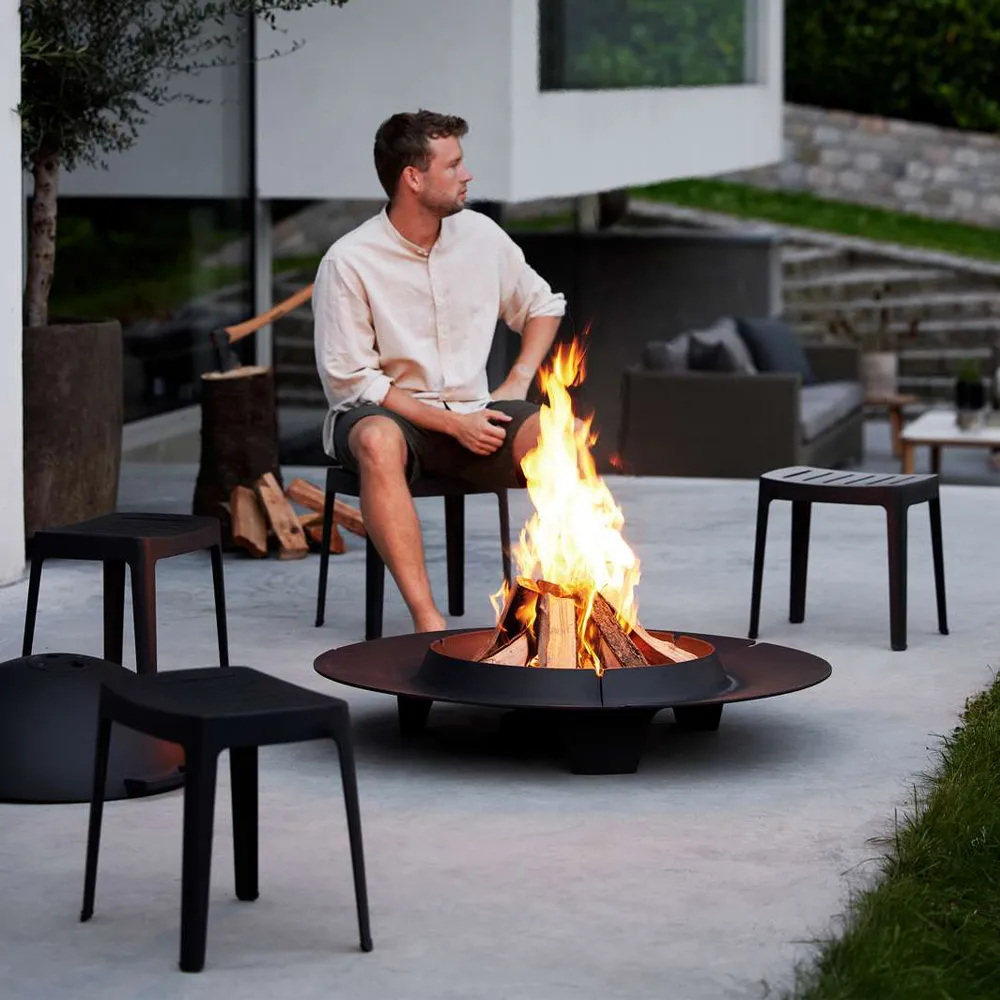 Cut skammel, Black, aluminium Cane-line