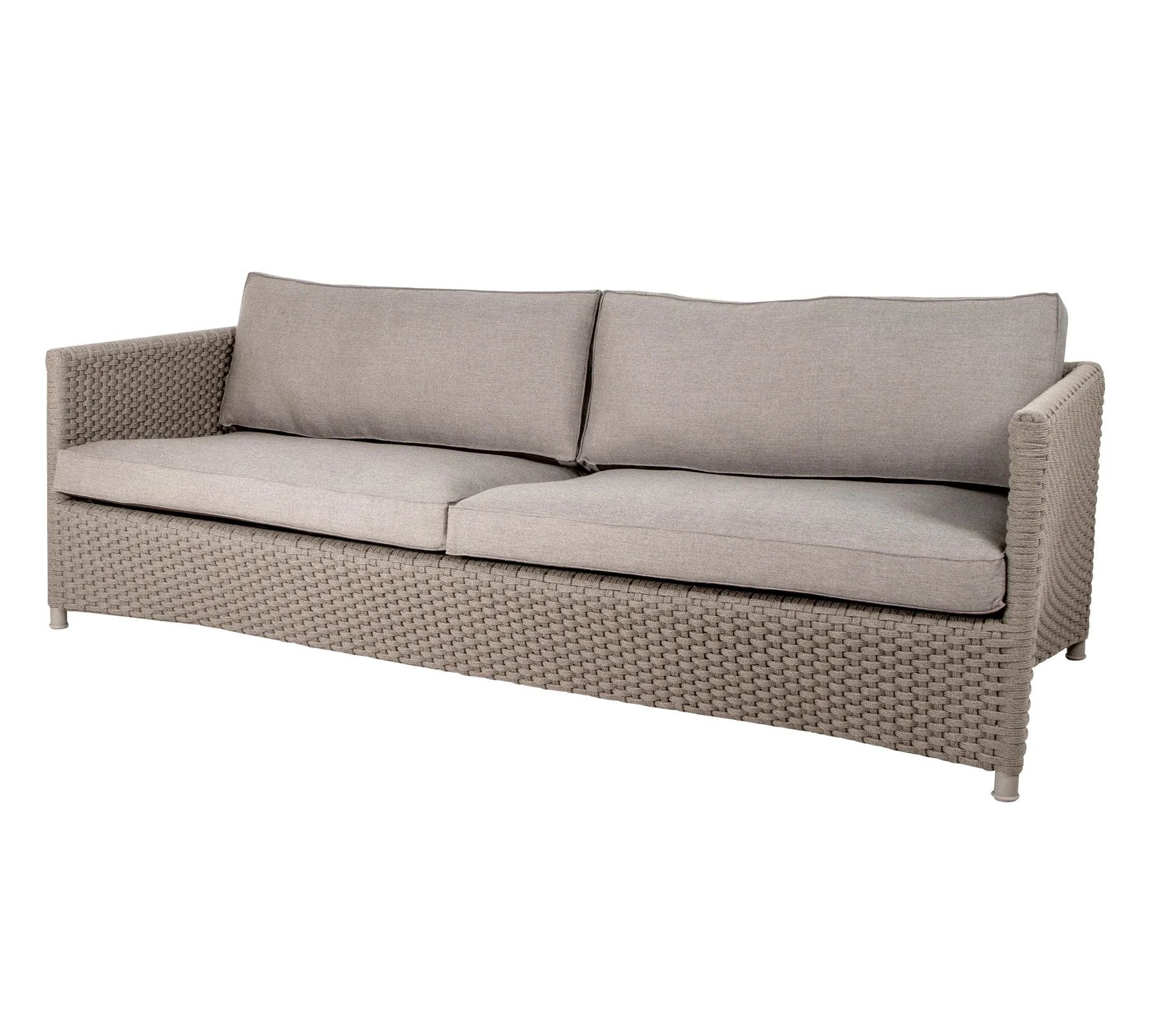 Diamant sofa 3-personers soft rope, Cane-Line Natté taupe Cane-line