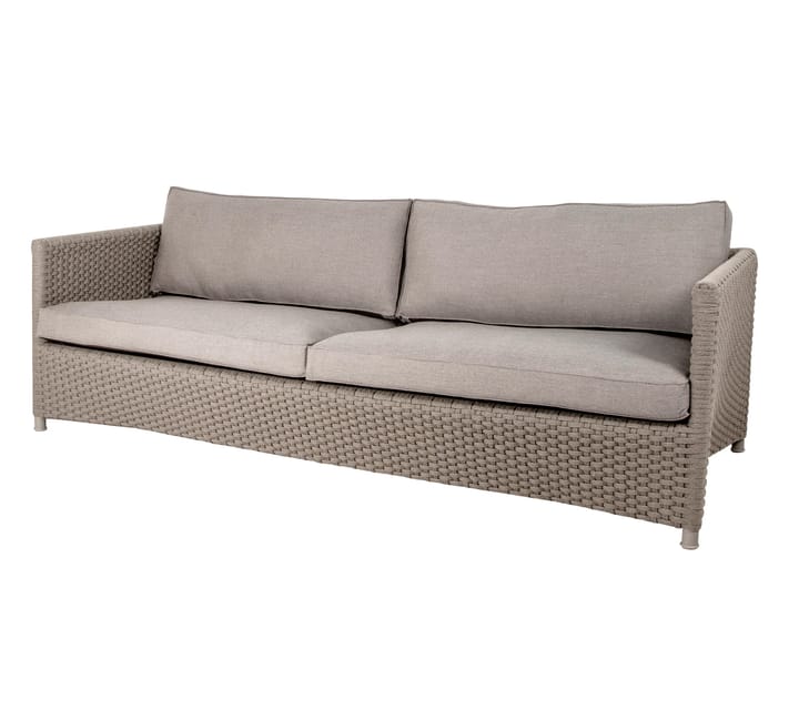 Diamant sofa 3-personers soft rope - Cane-Line Natté taupe - Cane-line