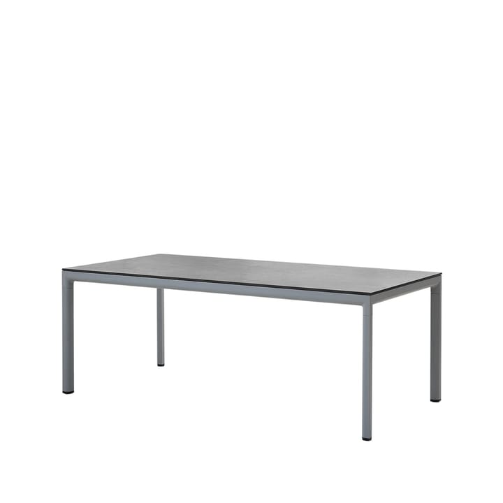 Drop spisebord - Fossil black-lysgrå aluminiumsstativ 100x200cm - Cane-line