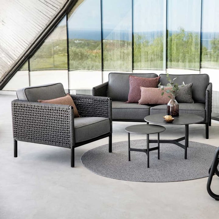 Encore loungestol, Cane-Line airtouch bordeaux/dark grey, inkl. hynder Cane-line