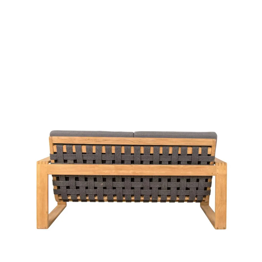 Endless Soft 2-personers sofa teak, Cane-Line AirTouch grey Cane-line