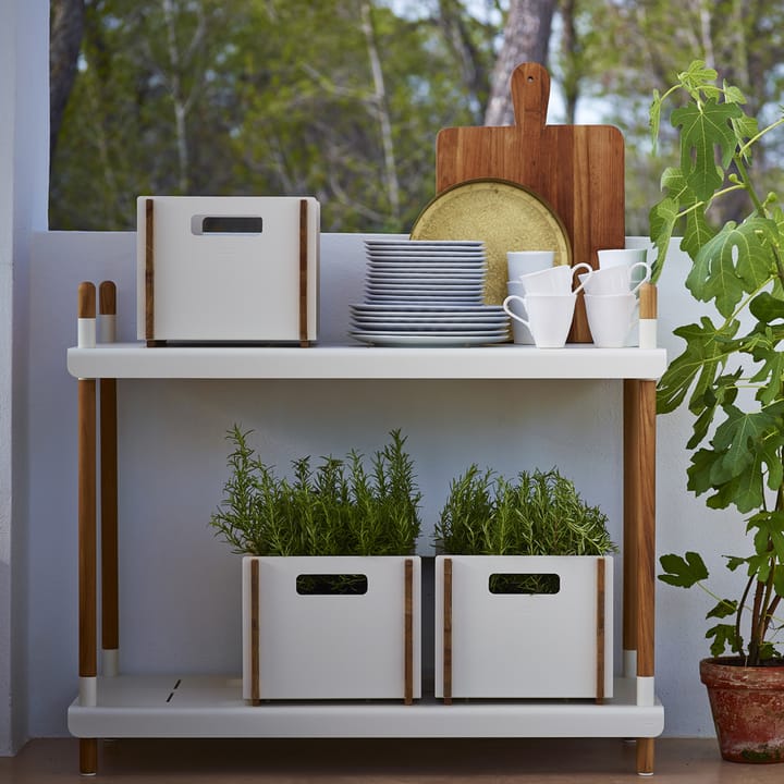 Frame reolsystem, Lava grey, kompelt, teak Cane-line