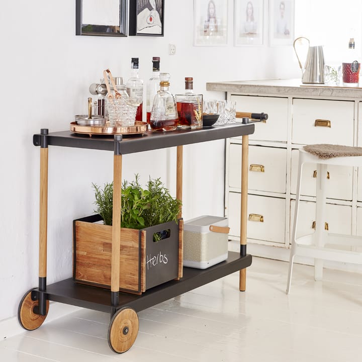 Frame serveringswogn, Lava grey, teak stativ Cane-line