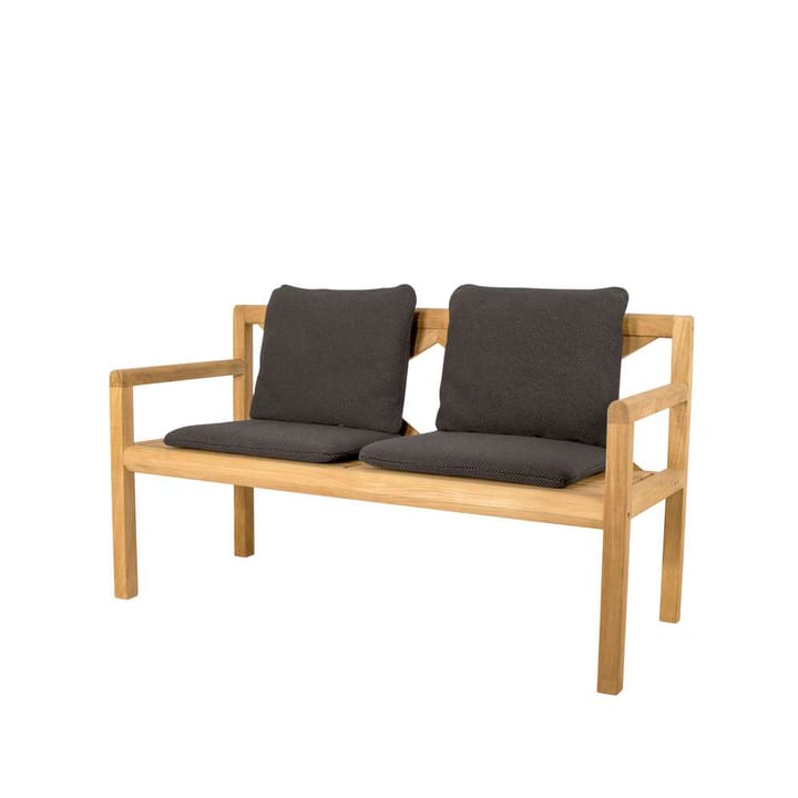 Grace 2-personers bænk - Dark grey, teak - Cane-line