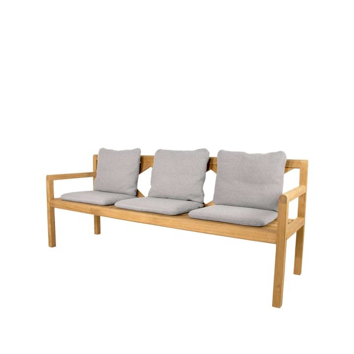 Grace 3-personers bænk - Light grey, teak - Cane-line