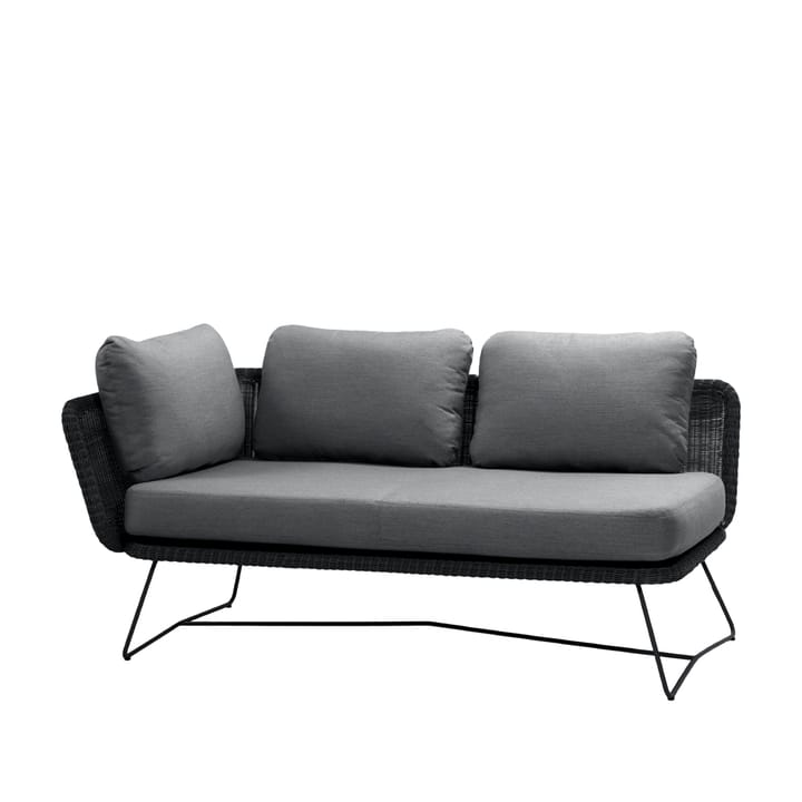 Horizon modulsofa - Cane-Line Natté grey, højre, sort stativ - Cane-line