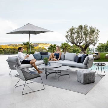 Horizon modulsofa - Cane-Line Natté light grey, højre - Cane-line