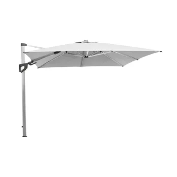 Hyde Luxe Tilt parasol 300x300 cm - Dusty white-sølvanodiseret stel - Cane-line