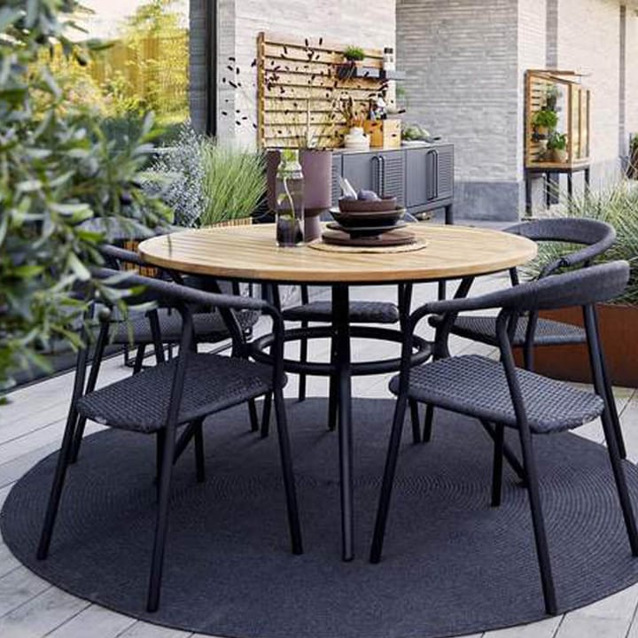 Joy spisebord rundt, Teak-lava grey Ø120 cm Cane-line