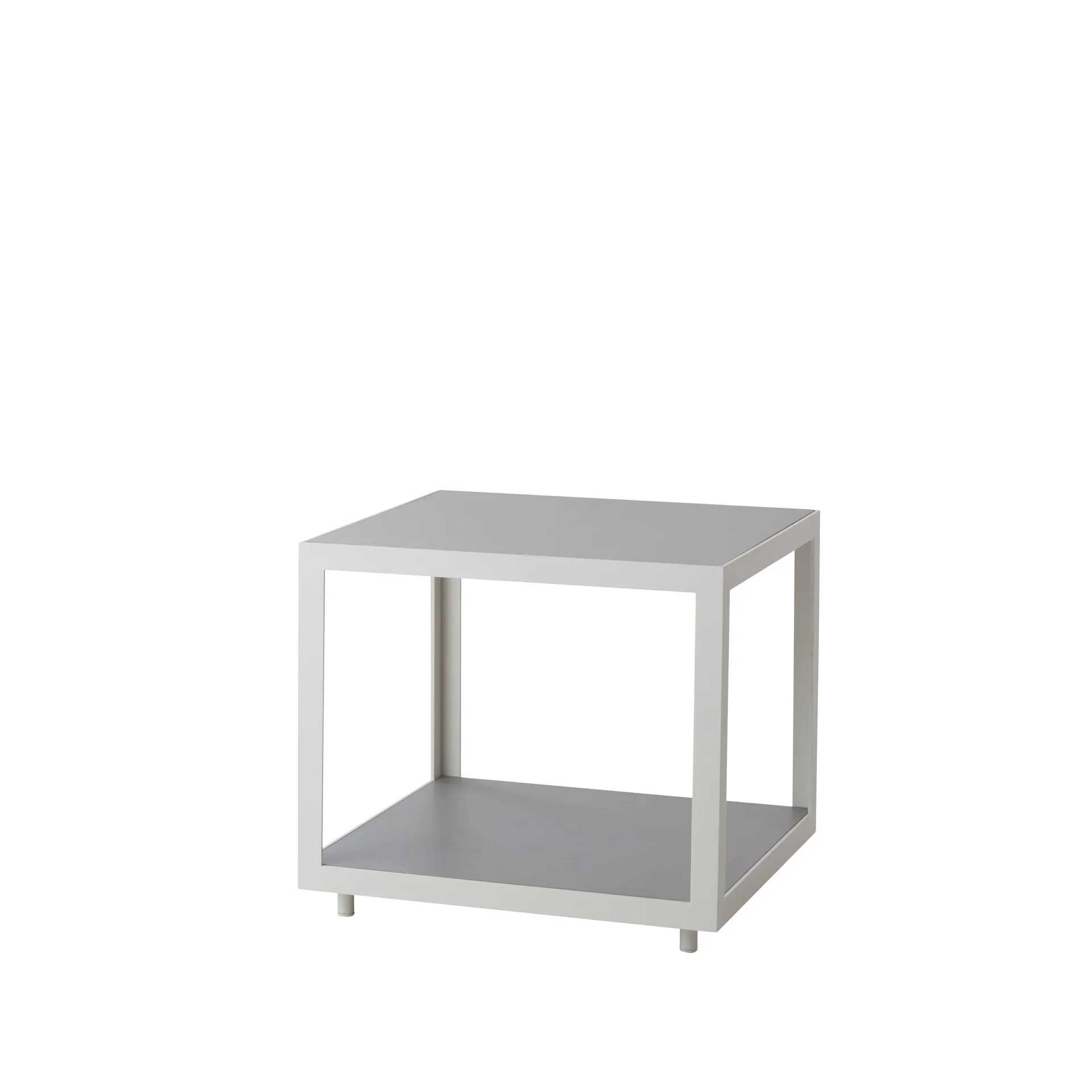 Level sidebord, Light grey, keramik, hvidt stativ Cane-line