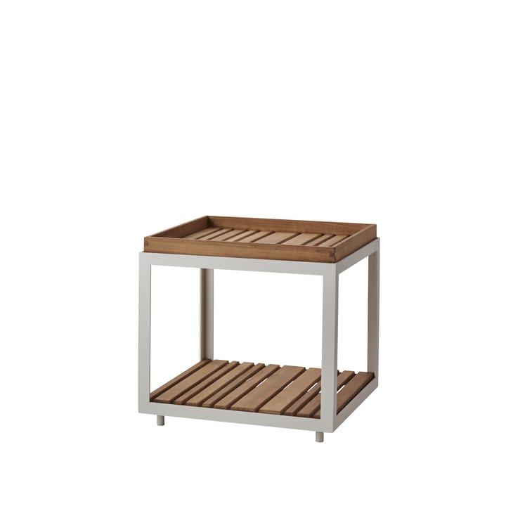 Level sidebord - Teak, hvidt stativ - Cane-line