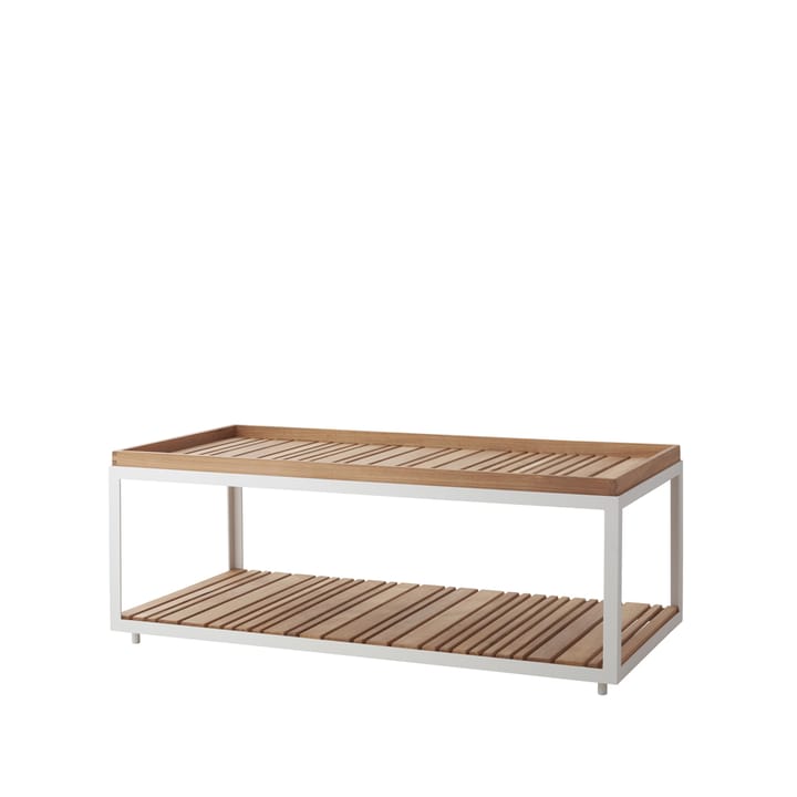 Level sofabord teak 62x122 cm - Hvid - Cane-line