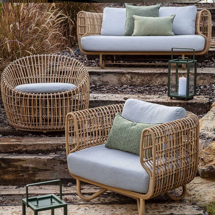 Nest loungestol weave, Natural, Cane-Line Natté light grey Cane-line